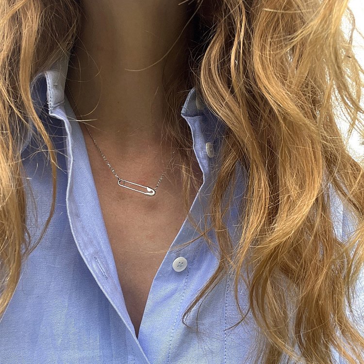 Кольє "Шпилька" у білому золоті кол02252 від ювелірного магазину Онікс - 19