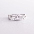 Золотое помолвочное кольцо  "Я люблю тебя" с фианитами к07142 от ювелирного магазина Оникс - 6
