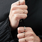 Золота каблучка з діамантами 12659аг от ювелирного магазина Оникс - 5