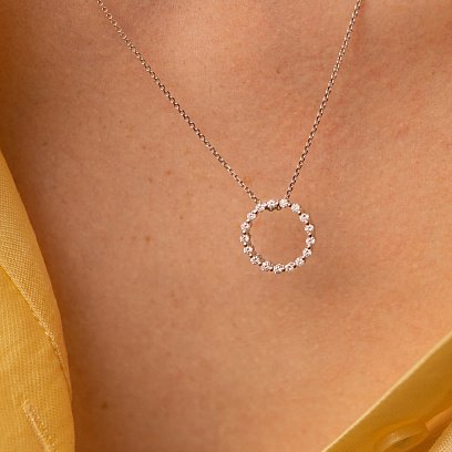 Золотое колье с бриллиантами колб0109z №11