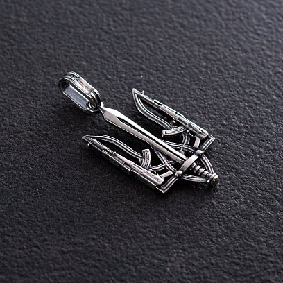 Підвіска "Герб України - Тризуб" у сріблі 133150 №8