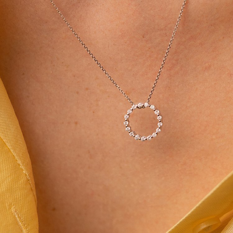 Золотое колье с бриллиантами колб0109z от ювелирного магазина Оникс - 10