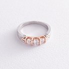 Золотое кольцо с фианитами к06727 от ювелирного магазина Оникс