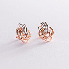 Золоті сережки з італійською застібкою с05663 от ювелирного магазина Оникс - 1