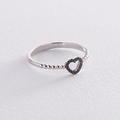 Золотое кольцо "Сердечко" с бриллиантами 101-10028