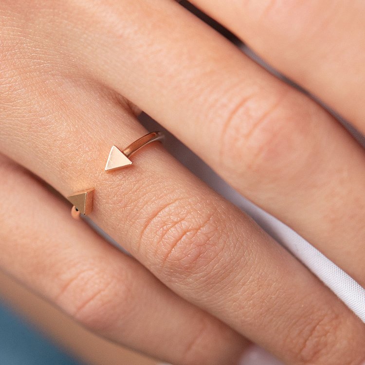 Золотое кольцо "Стрелы" к05543 от ювелирного магазина Оникс - 3