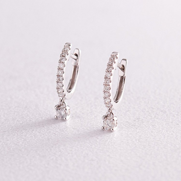 Золоті сережки з діамантами сб0180са від ювелірного магазину Онікс