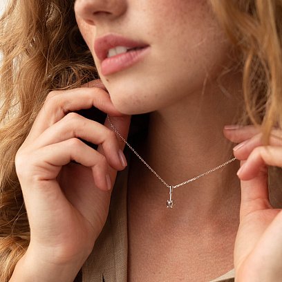 Колье "Булава" в серебре 181224 №3