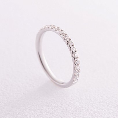 Золота каблучка з доріжкою каменів (діаманти) кб0455ca