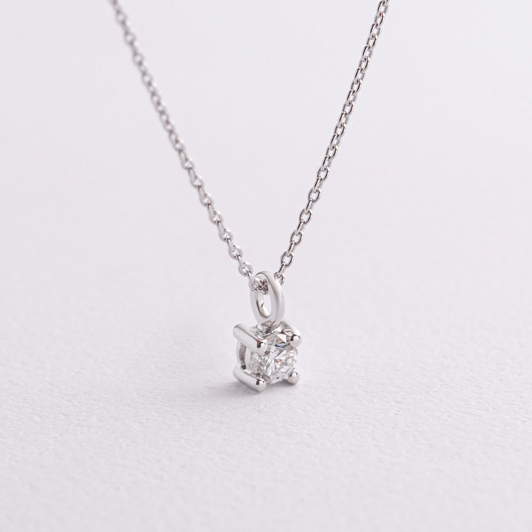 Золоте кольє з діамантом колб0173у від ювелірного магазину Онікс