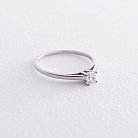 Помолвочное серебряное кольцо с фианитом 472 от ювелирного магазина Оникс