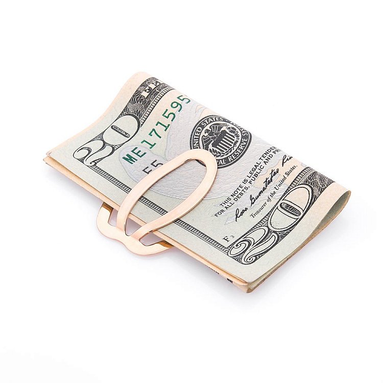 Золотий затиск для грошей заж00003 - 1 Золотий затиск для грошей заж00003 від ювелірного магазину Онікс - 1