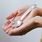 Срібна чайна ложка "Паровозик" (метрика народження) 6343-T от ювелирного магазина Оникс - 1