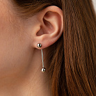 Серьги "Ophelia" с шариками (белое золото) с09417 от ювелирного магазина Оникс - 10