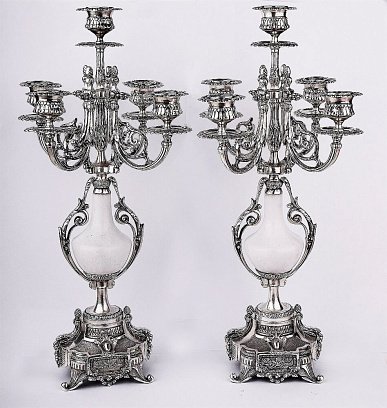 Серебряный подсвечник Сер.15