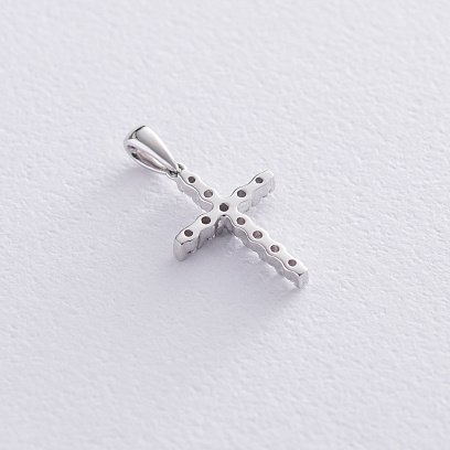 Золотой крестик с бриллиантами пб0242ri №3