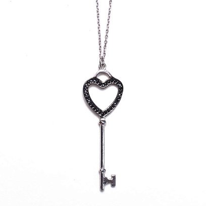 Серебряное колье "Ключик" 18454 №7