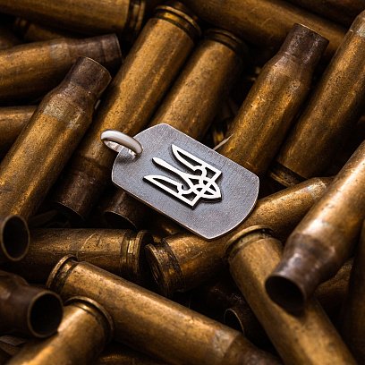 Серебряный жетон "Герб Украины - Тризуб" (возможна гравировка) 133206 №3