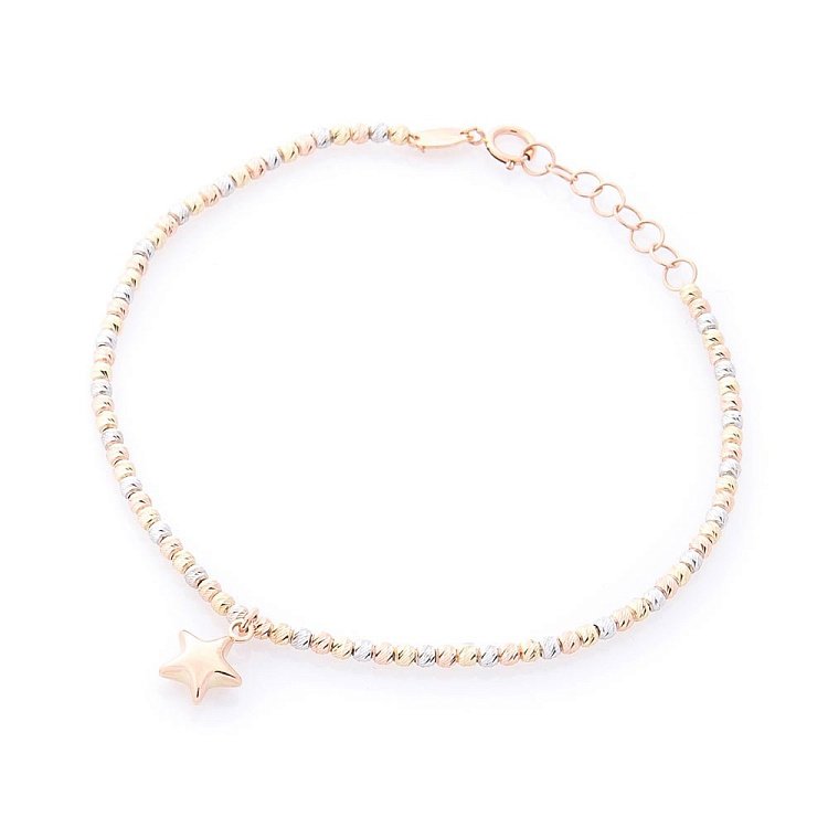 Золотой браслет "Звездочка" б03949 от ювелирного магазина Оникс