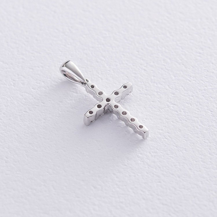 Золотой крестик с бриллиантами пб0242ri от ювелирного магазина Оникс - 2