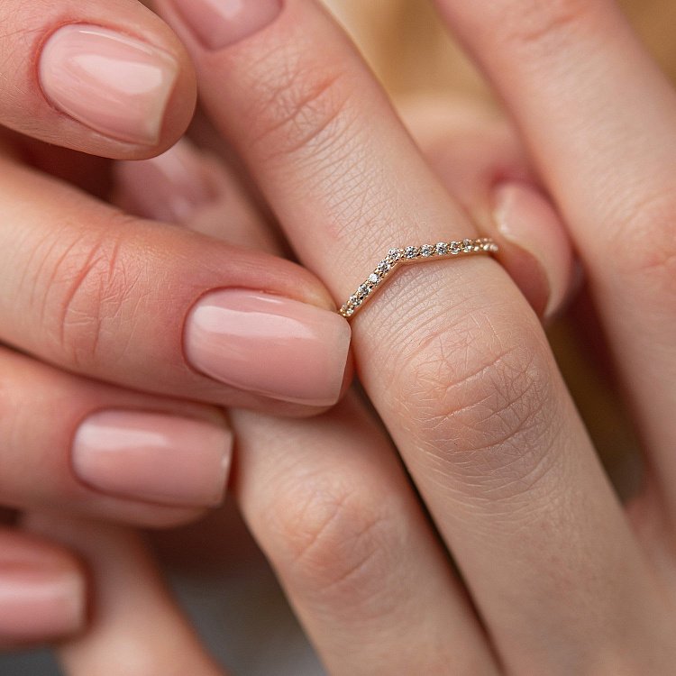 Кольцо "Особенное" с фианитами (красное золото) к07466 от ювелирного магазина Оникс - 7