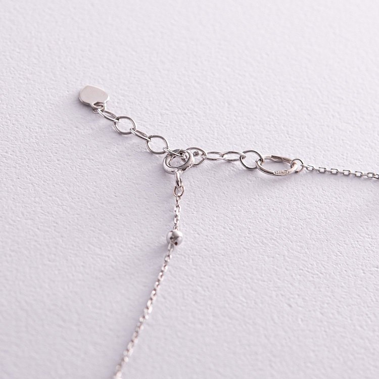 Серебряное колье "Шарики" 908-01224 от ювелирного магазина Оникс - 5