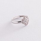 Серебряное кольцо "Клевер" (фианиты) 112600 от ювелирного магазина Оникс