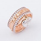 Эксклюзивное золотое кольцо с фианитами к04848 от ювелирного магазина Оникс - 1