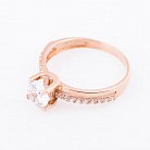 Золотое помолвочное кольцо с фианитом к05126 от ювелирного магазина Оникс - 1