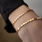 Браслет "Сердечки" в красном золоте б05782 от ювелирного магазина Оникс - 3