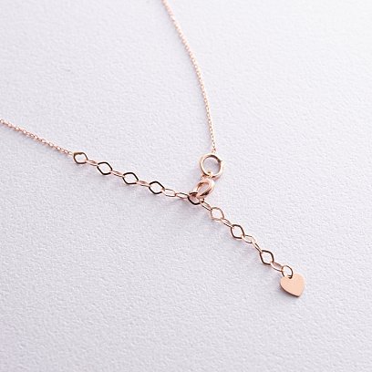 Колье "Сердечко" в красном золоте кол01773 №13