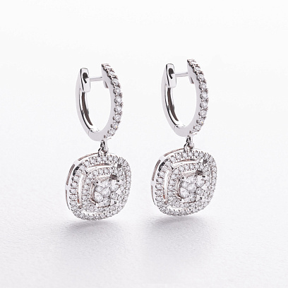 Сережки в білому золоті (діаманти) сб0707ca