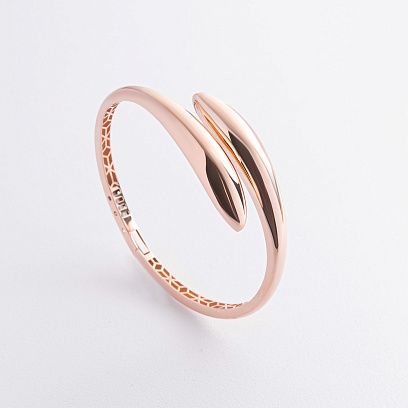 Жорсткий браслет "Rosemarie" у червоному золоті б05588