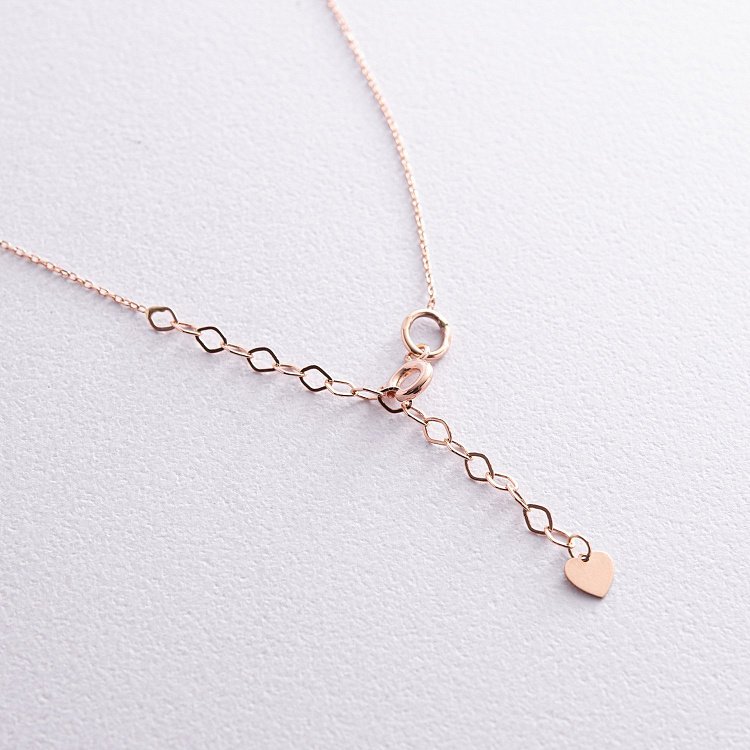 Колье "Сердечко" в красном золоте кол01773 от ювелирного магазина Оникс - 16