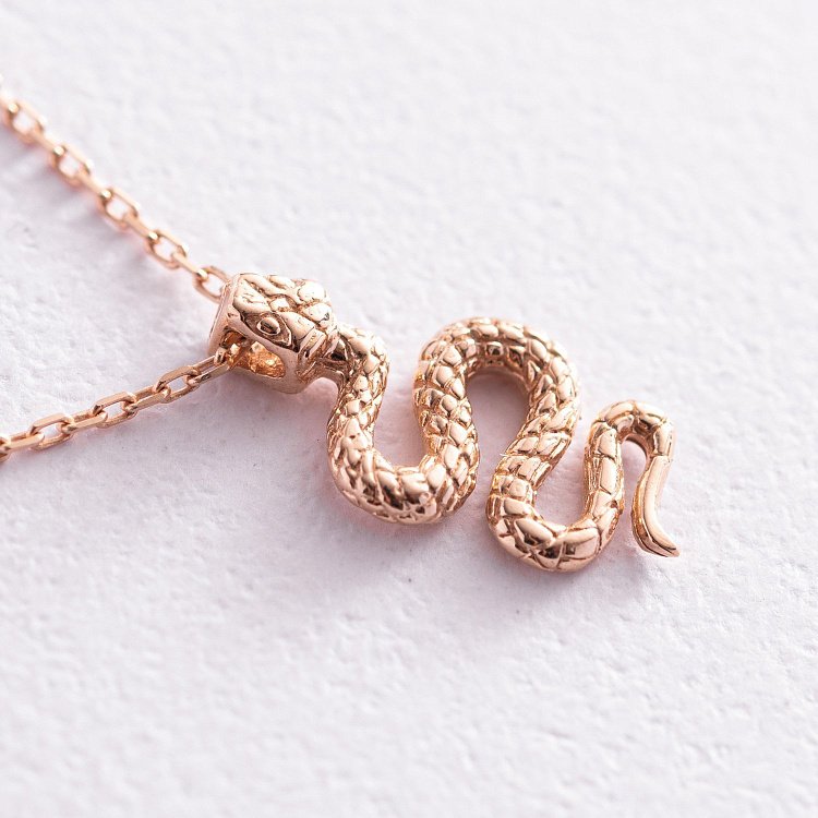 Золотое колье "Змея" кол02053 от ювелирного магазина Оникс - 4