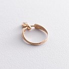 Золотое кольцо "Сердечко" (фианит) к05540 от ювелирного магазина Оникс - 2