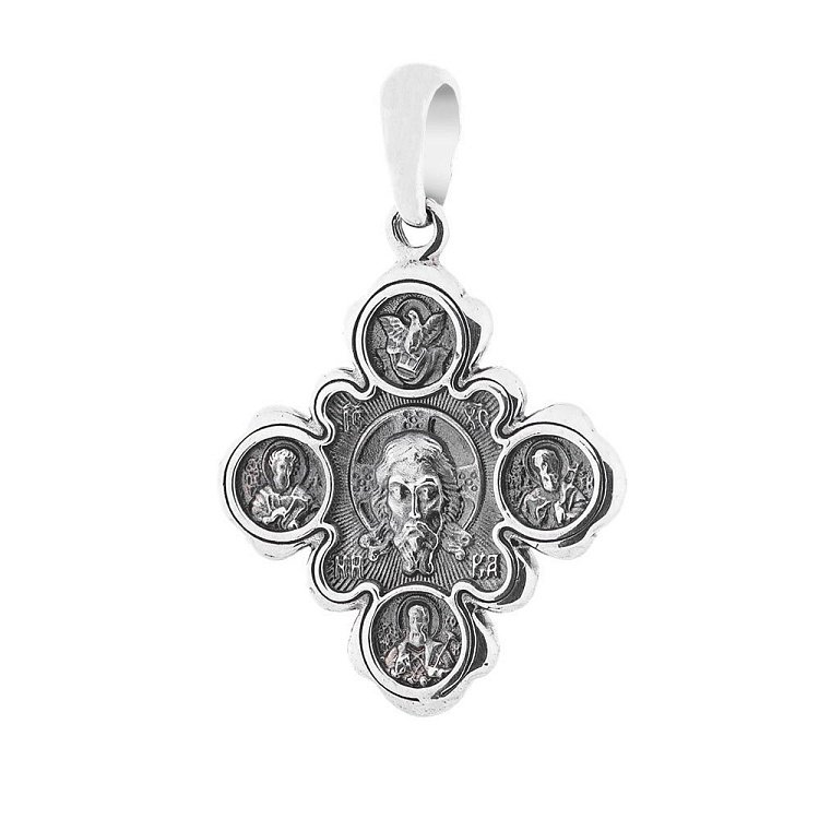 Серебряный крест с чернением 13356 от ювелирного магазина Оникс