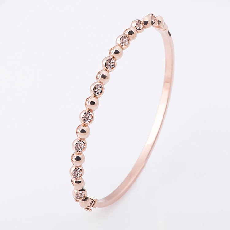 Золотий браслет з кулями (фіаніти) б02780 від ювелірного магазину Онікс - 1