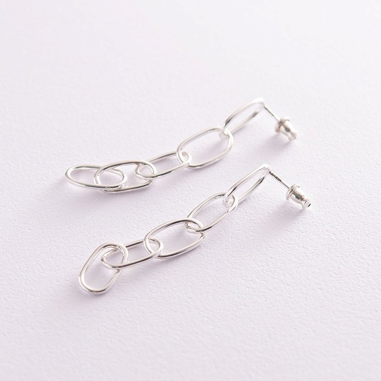 Серебряные серьги "Свобода" 122847 от ювелирного магазина Оникс - 2