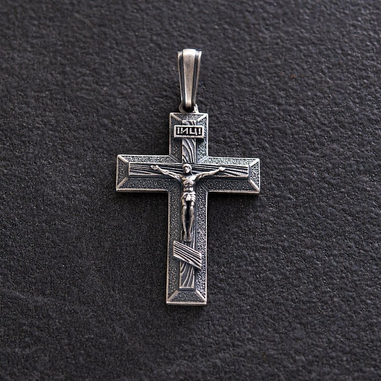 Серебряный крест "Распятие Иисуса Христа" 133168 от ювелирного магазина Оникс - 6