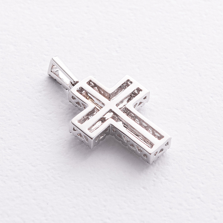 Золотий хрестик з діамантами пб0119са від ювелірного магазину Онікс - 2