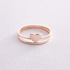 Кольцо "Сердечко" в красном золоте к07152 от ювелирного магазина Оникс