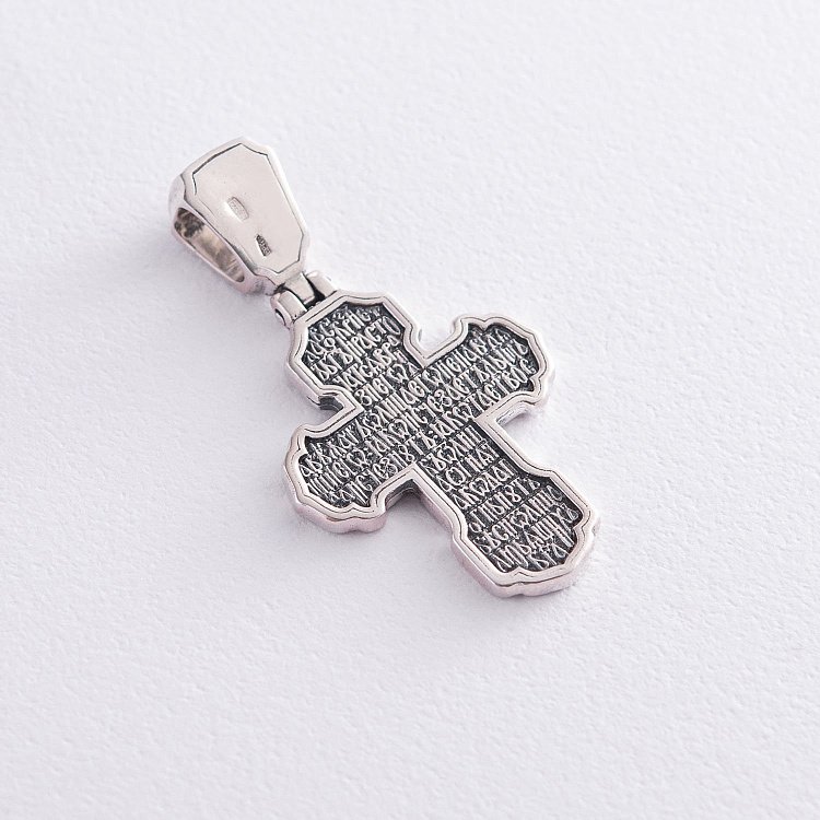 Срібний хрест "Розп'яття. Молитва" 133046 від ювелірного магазину Онікс - 4