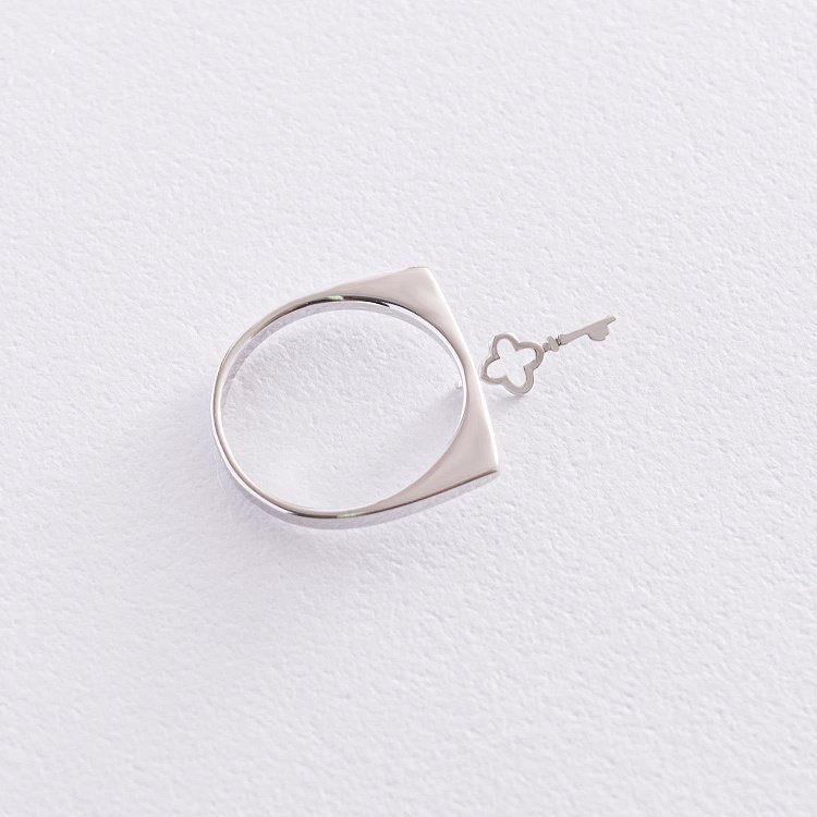 Золота каблучка "Ключик" к06828 від ювелірного магазину Онікс - 2