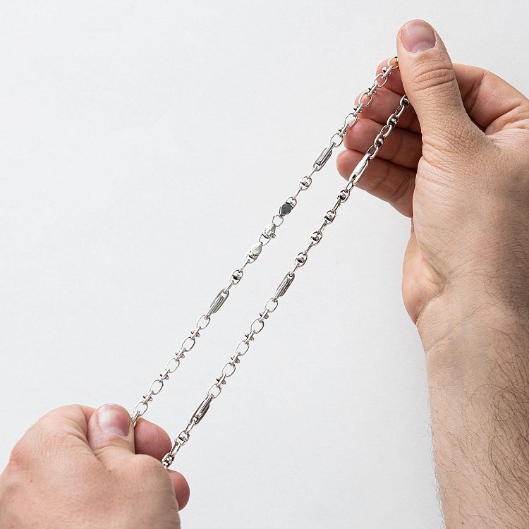 Чоловічий срібний ланцюжок Ц0023ч від ювелірного магазину Онікс - 1