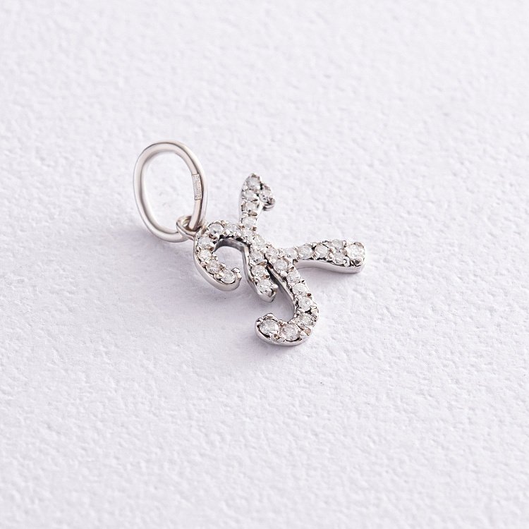 Золотая подвеска "Буква К" с бриллиантами пК от ювелирного магазина Оникс