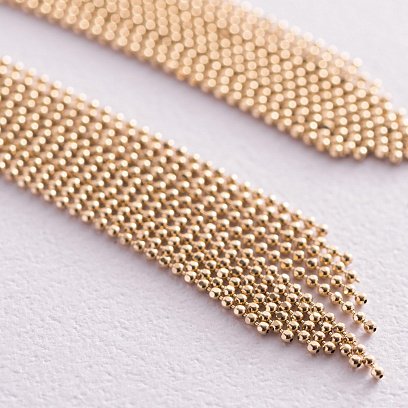 Золоті сережки "Водоспад" с04558 №6