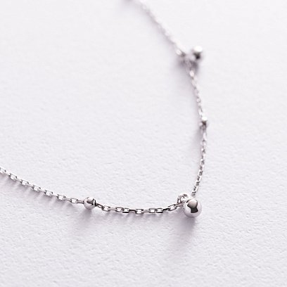 Золотой браслет "Шарики" на ногу б04808 №3