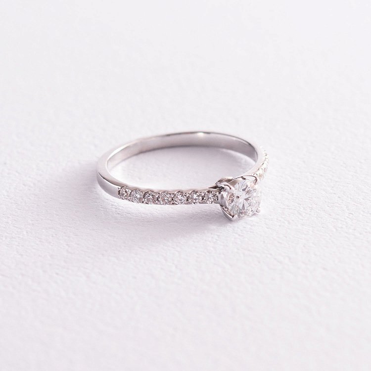 Помолвочное золотое кольцо с бриллиантами и сапфиром 101-10094(4.2) от ювелирного магазина Оникс