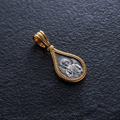 Серебряная ладанка"Святая мученица Любовь. Ангел Хранитель" 132989 №5